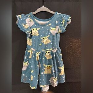 Little Sleepies Teal Dress with Character Print